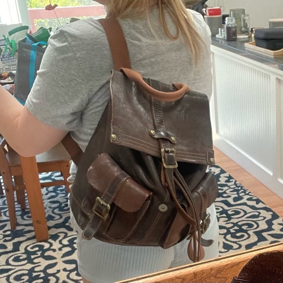 Vintage Leather Bed Stu Backpack - Picture 4 of 7